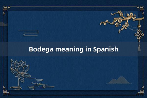 Bodega meaning in Spanish