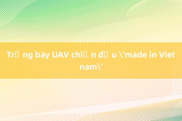 Trưng bày UAV chiến đấu 'made in Vietnam'