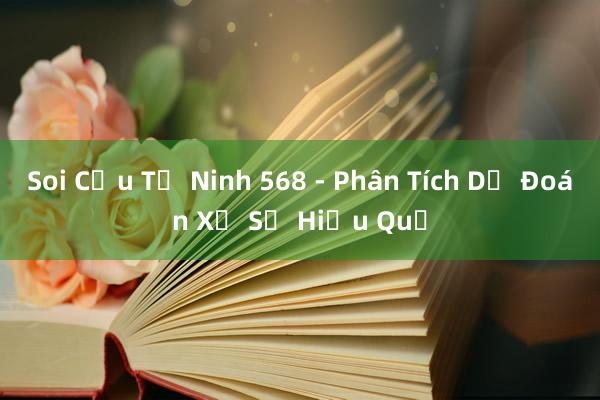 Soi Cầu Tỷ Ninh 568 - Phân Tích Dự Đoán Xổ Số Hiệu Quả