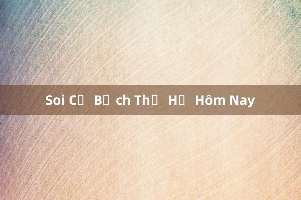 Soi Củ Bạch Thể Hệ Hôm Nay