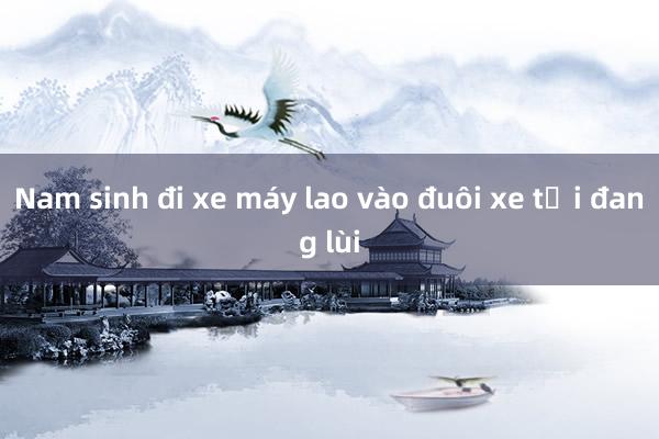 Nam sinh đi xe máy lao vào đuôi xe tải đang lùi