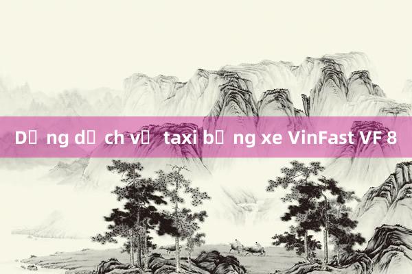 Dừng dịch vụ taxi bằng xe VinFast VF 8