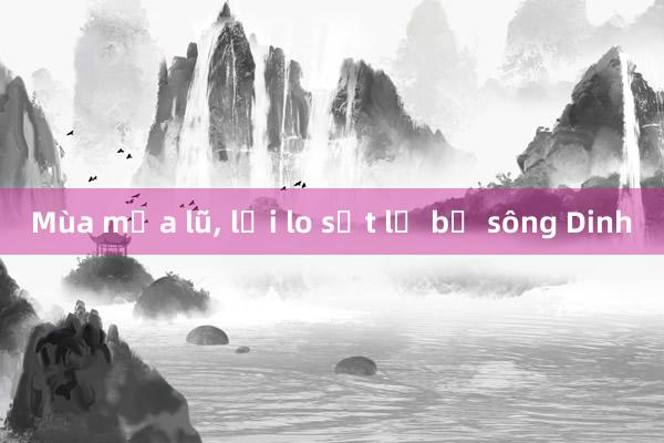 Mùa mưa lũ， lại lo sạt lở bờ sông Dinh