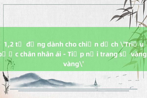 1，2 tỷ đồng dành cho chiến dịch 'Triệu bước chân nhân ái - Tiếp nối trang sử vàng'