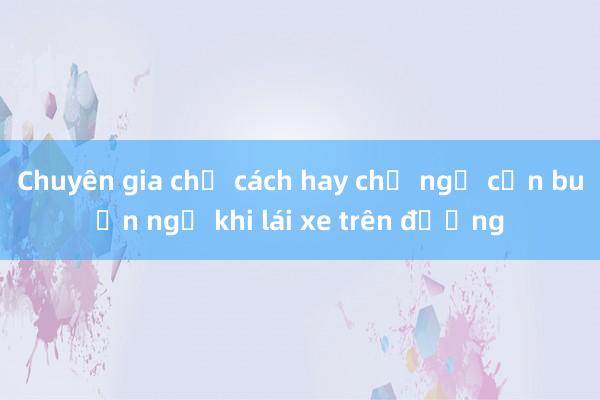 Chuyên gia chỉ cách hay chế ngự cơn buồn ngủ khi lái xe trên đường