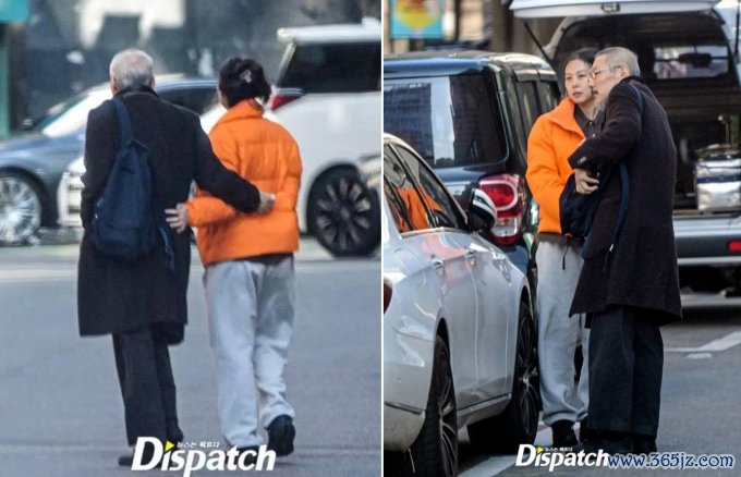 Kim Min Hee và đạo diễn Hong Sang Soo tại Hàn Quốc. Ảnh: Dispatch